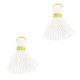 Quaste Ibiza Style 1.5cm Gold-white